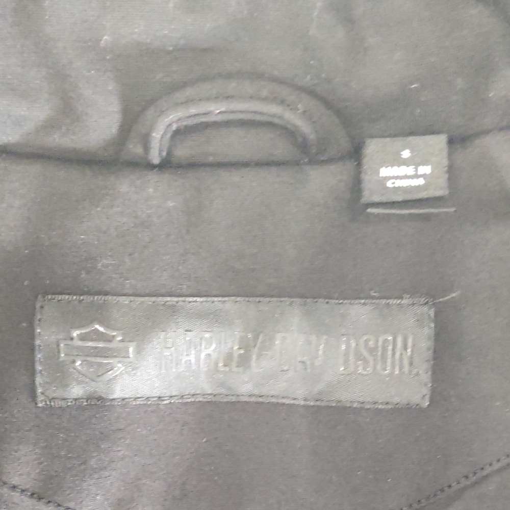 HARLEY DAVIDSON Black Zip-Up Jacket - Picture 14 of 17